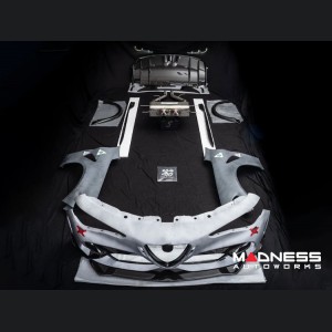 Alfa Romeo Giulia Quadrifoglio GTAm Conversion Kit by PariS'5 GaraGe - Front Bumper - FRP/ Carbon Fiber